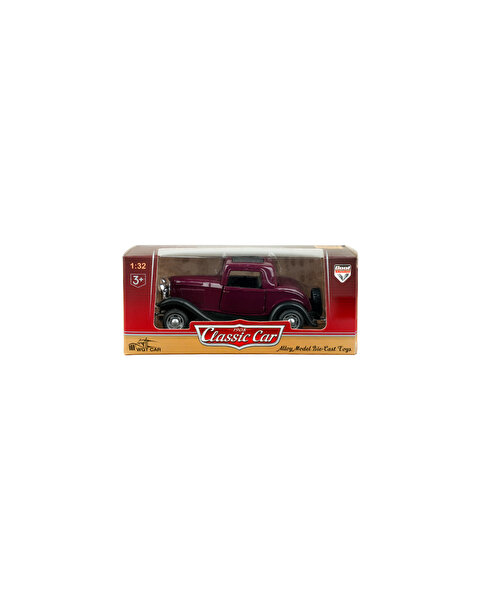 Die Cast 1:32 Retro Hot Rod Çek Bırak Araba Bordo