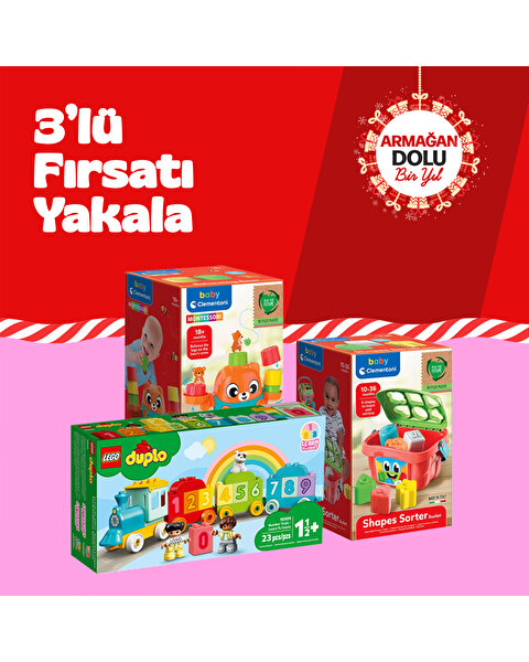 3’ü Bir Arada Yılbaşı Oyuncak Seti Renkli Terazi, Bultak Kova ve Sayı Treni