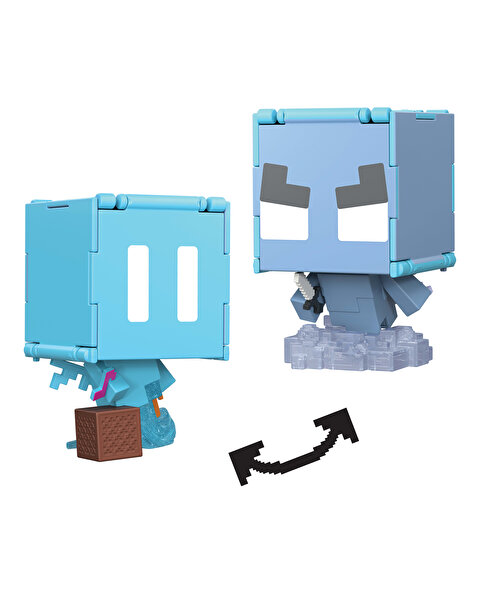 Minecraft Flipping 2'si 1 Arada Figür Magic Mobs JCN23
