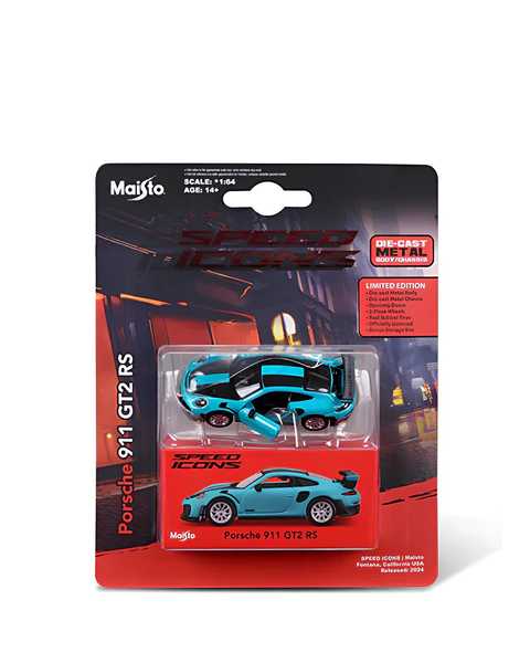 1:64 Speed Icons Koleksiyon Araçlar Porsche 911 GT2 RS Turkuaz