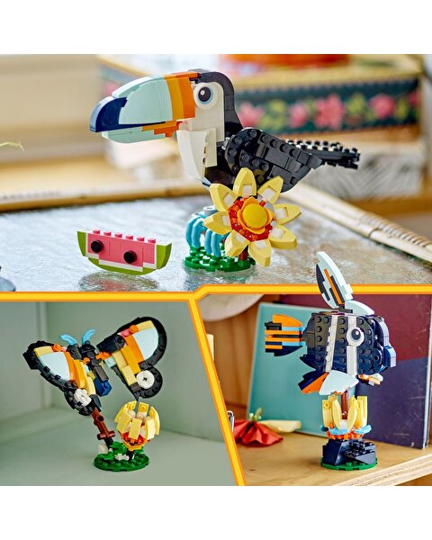 LEGO Creator 3 in 1 Vahşi Hayvanlar: Tropikal Tukan Kuşu 31173