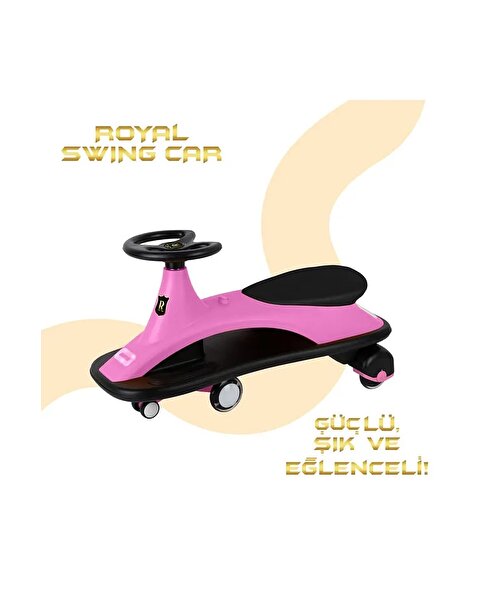 Sesli ve Işıklı Royal Swing Car Pembe