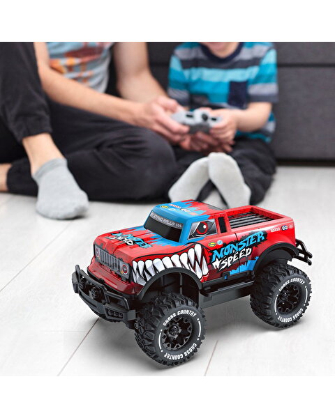 1:20 Uzaktan Kumandalı Full Fonksiyon Speed Monster Kamyonet Mavi