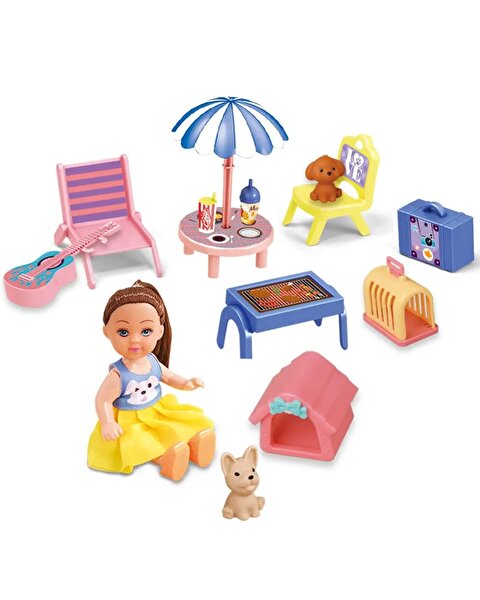 Camper Karavan Macerası Bebekli ve Evcil Hayvanlı Oyun Seti