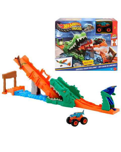Hot Wheels Monster Trucks Timsahı Devir Oyun Seti JJN45