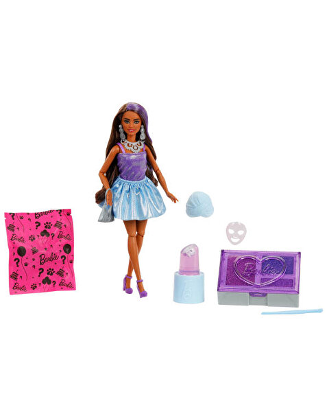 Barbie Unboxed Glam Party Serisi Mor Işıltılı Bebek JFY66