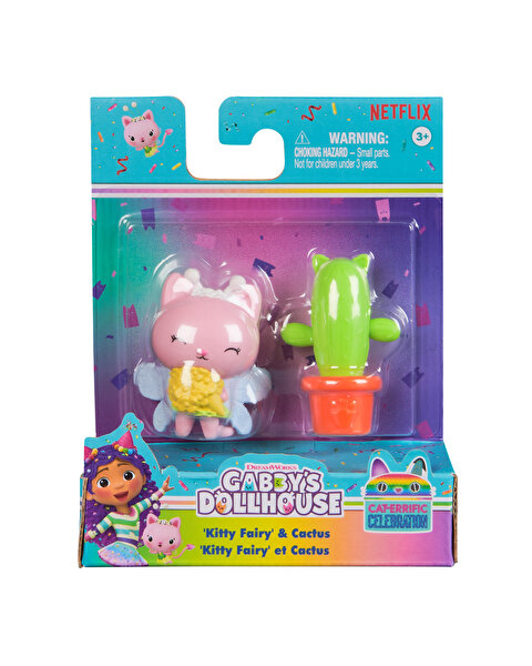 Gabby’s Dollhouse Kitty Fairy & Cactus Figür ve Aksesuar Seti