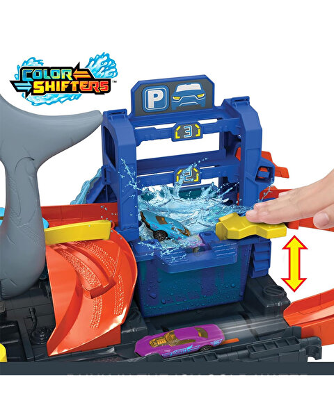 Hot Wheels Şehri Muhteşem Köpek Balığı Araba Yıkama Oyun Seti HTN82