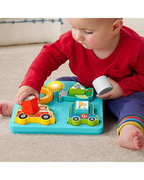 Fisher Price Sesli ve Işıklı Arabalar Puzzle HRP31