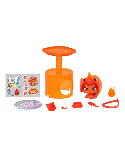 QT Kittie Gökkuşağı Serisi Sürpriz Aksesuarlı Yavru Kedi Rusty