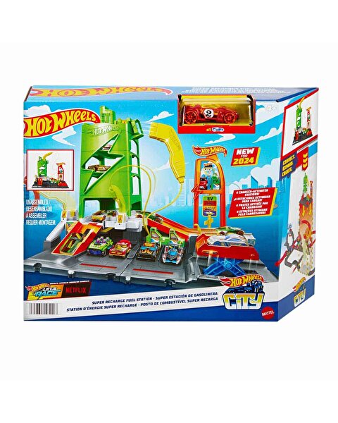 Hot Wheels Elektrikli Araç Şarj İstasyonu Oyun Seti HTN79