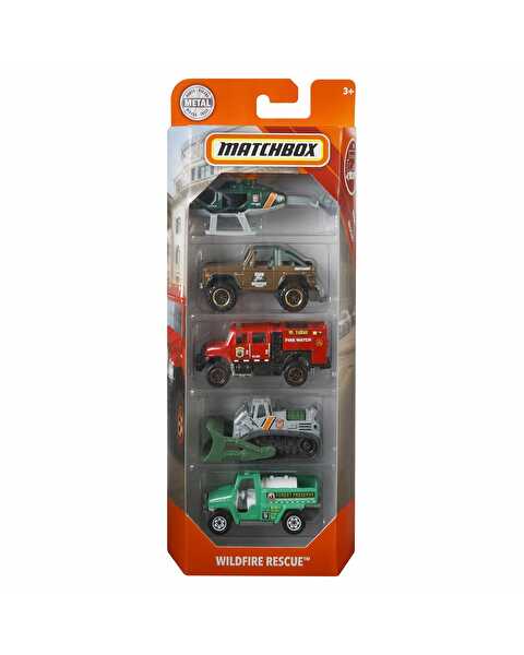 Matchbox Beşli Araba Seti Wildfire Rescue FMV36