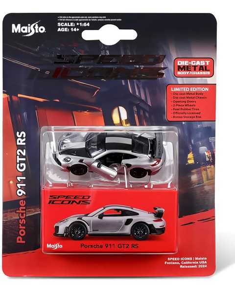1:64 Speed Icons Koleksiyon Araçlar Porsche 911 Gt2 Rs Gri