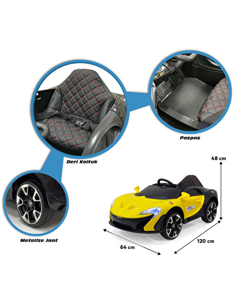 Quantum Gt 12 Volt Akülü Araba Sarı