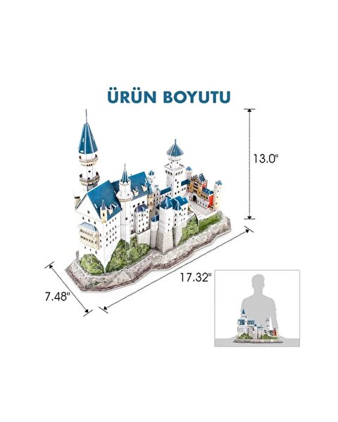Nessiworld National Geographic 3D Puzzle Neuschwanstein Kalesi Almanya