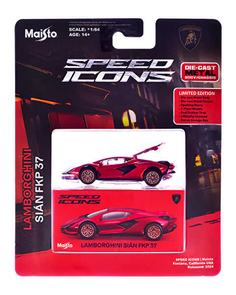 1:64 Speed Icons Koleksiyon Araçlar Lamborghini Sian Fkp 37 Kırmızı