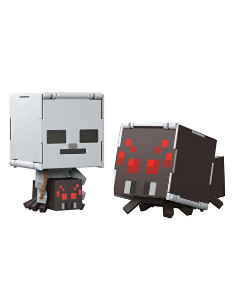 Minecraft Flipping 2'si 1 Arada Figür Spider Jockey + Spider JCN24