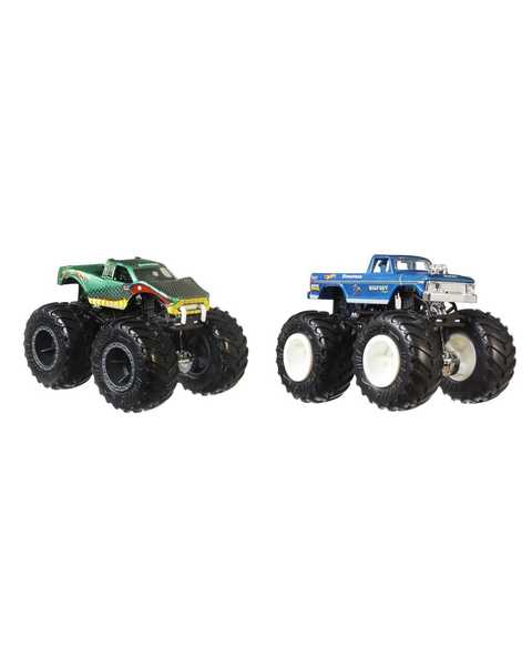 Hot Wheels Monster Trucks Güçlü İkili 1:64 Arabalar Snake Bite vs Bigfoot HLT68