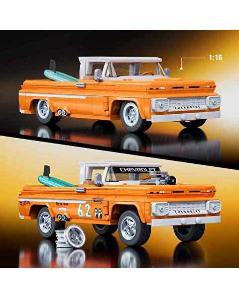 Hot Wheels Elite Serisi Custom 62 Chevy Pickup Araba 858 Parça JFT20