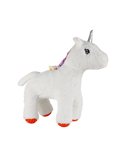 Valeria Unicorn Beyaz Turuncu Ayaklı Peluş