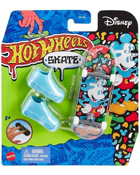 Hot Wheels Skate Parmak Kaykay ve Ayakkabı Paketleri Mickey Mouse JGL93