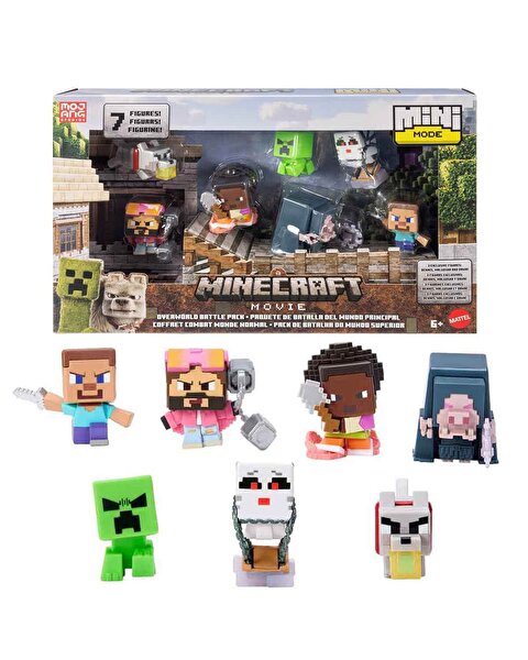 Minecraft Filmi Overworld Battle 7’li Aksiyon Figür Seti JFM3