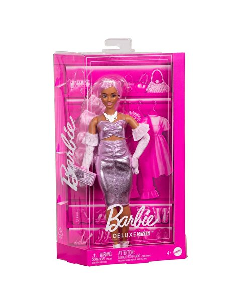 Barbie Deluxe Style Bebekler Pembe Saçlı Pembe Saçlı