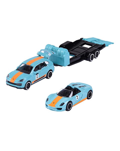 Porsche Deluxe Trailer 3’lü Set Porsche Cayenne Turbo S E-Hybrid + Porsche