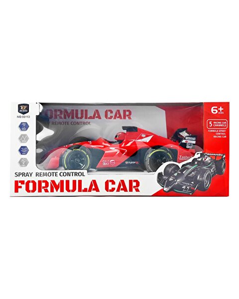 Formula 1 Spray Buhar Atan Uzaktan Kumandalı Kırmızı Araba