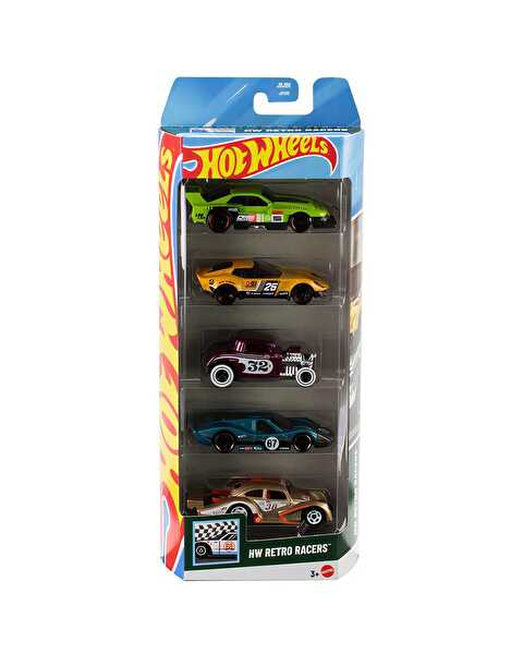 Hot Wheels Beşli Araba Seti Retro Racers JBJ86