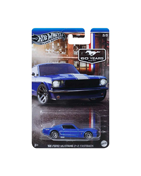 Hot Wheels Silver Series Araba 65 Ford Mustang 2+2 Fastback JBY49