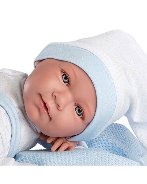 Llorens Lalo Pijama Toquilla Azul Sesli 35 cm.