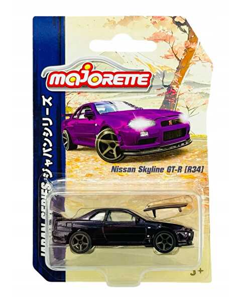 Majorette Japan Serisi Premi̇um Arabalar Nissan Skyline Gt-R (R34) Mor