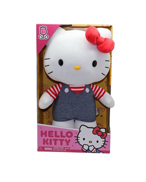 Hello Kitty Peluş Kot Tulumlu 30 Cm