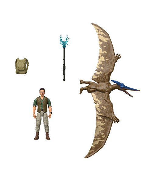 Jurassic World Rebirth Dr. Henry Loomis ve Pteranodon Figür Paketi JGB83