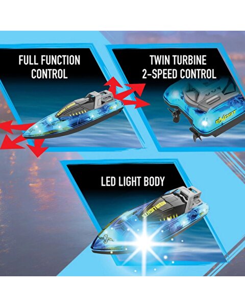 Silverlit Exost Aqua Lights Uzaktan Kumandalı 1:18 Sürat Teknesi