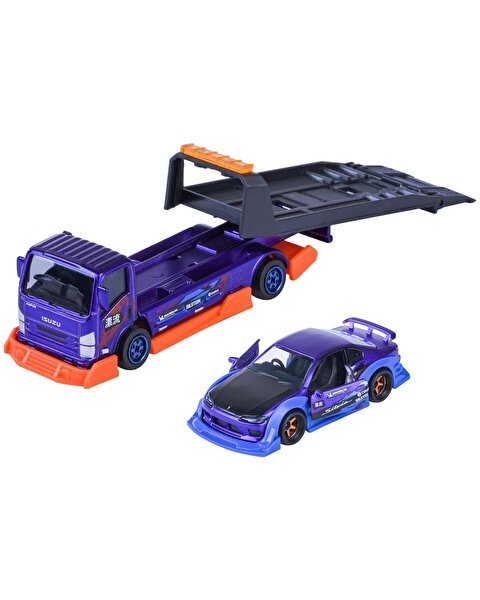 Majorette JDM Legends Tuning Transporter Isuzu NPR +Nissan Silvia(S15) SP