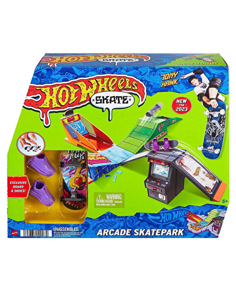 Hot Wheels Skate Parmak Kaykay Macerasına Başlangıç Seti Arcade Skatepark