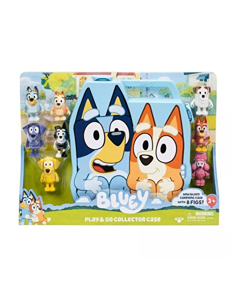 Bluey Deluxe Taşıma Çantası ve 8'li Figür Seti