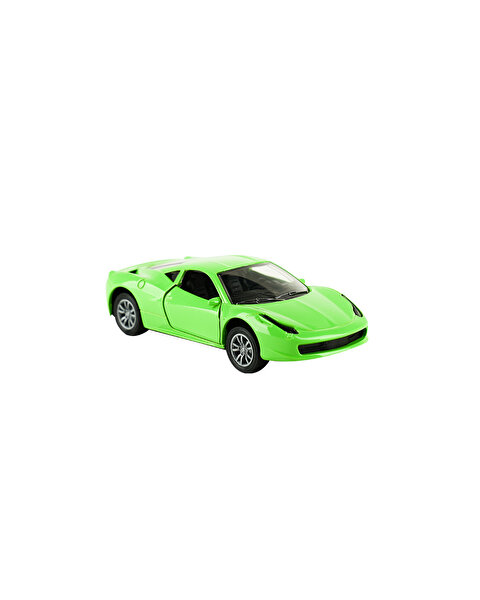 Die Cast Sesli ve Işıklı Çek Bırak Yeşil Spor Araba