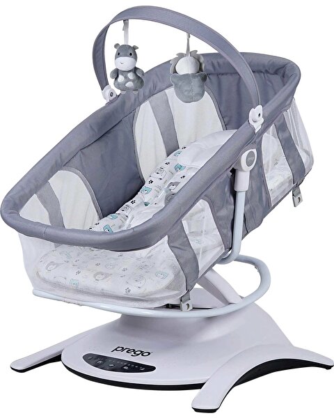 Prego Yummy Kumandalı Elektrikli Beşik Gri