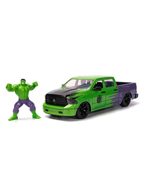 1:24 Marvel Avengers 2014 RAM 1500 Model Araba ve Hulk Figür
