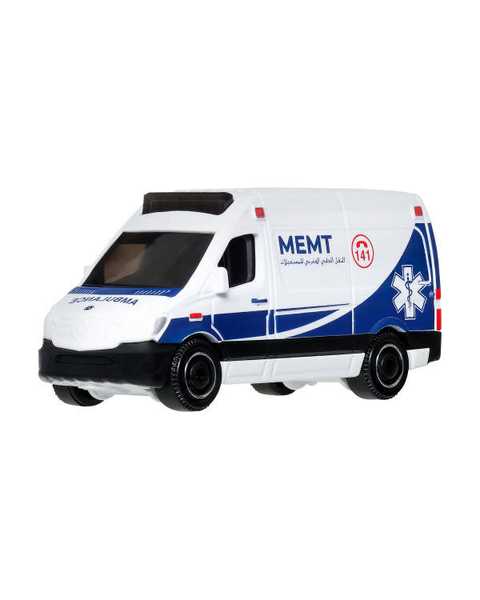Matchbox The Movie 1:64 Arabalar 2024 Mercedes-Benz Sprinter Ambulance JND28
