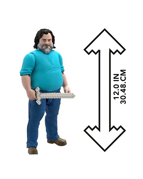 Minecraft Filmi Büyük Aksiyon Figürü Steve 30 Cm JFR65