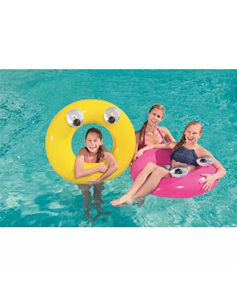 Bestway Gözlü Sarı Yüzme Simidi 91 Cm