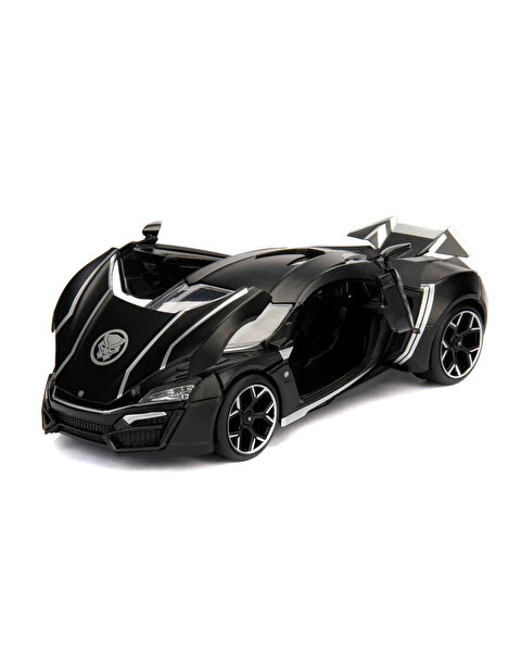 Jada  1:24 Ölçekli Marvel Lykan Hypersport ve Black Panther Figür