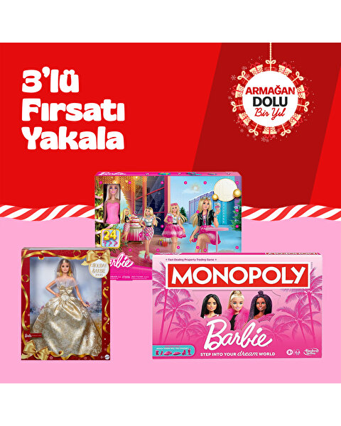 Barbie Yılbaşı Paketi: 3’ü Bir Arada Eğlence ve Koleksiyon Seti