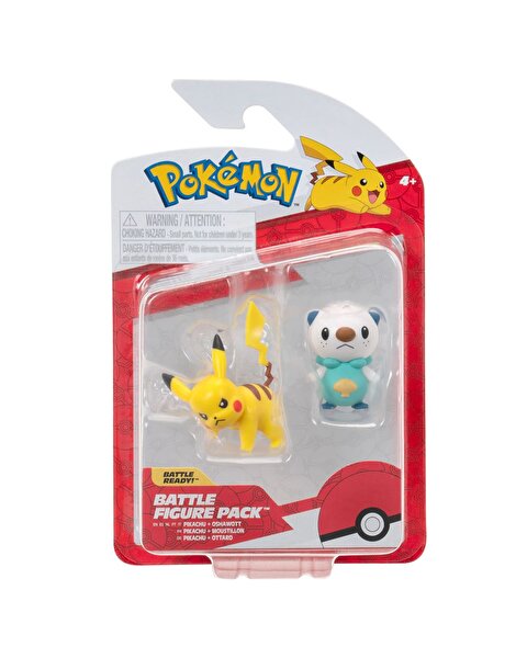 Pokemon Battle Figür 2'li Seti Pikachu Oshawott