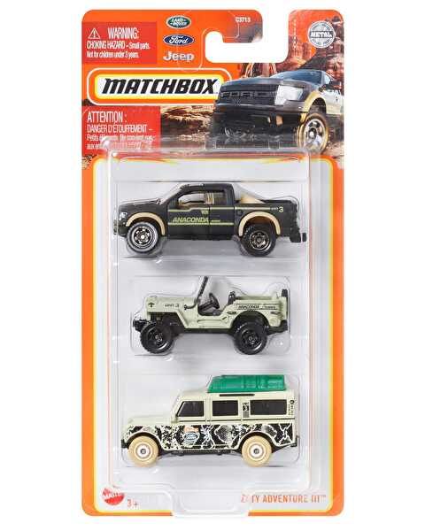 Matchbox Üçlü Araba City Adventure III HFK18