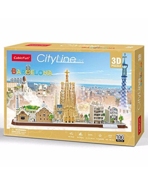Cubic Fun Barcelona İspanya 3D Puzzle 186 Parça